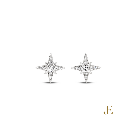 JacqualineEve™ Star Diamond Stud Earrings